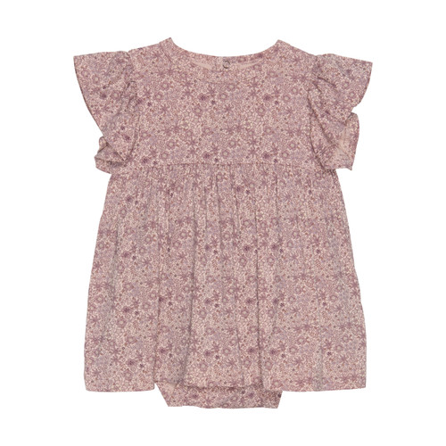 Fixoni - Bodykleid Bambusviskose Feine Blümchen altrosa