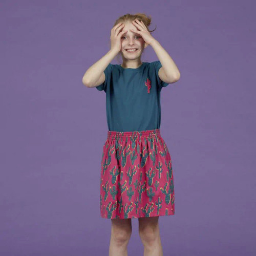 Sense Organics - Dora T-Shirt Petrol & KaktusDORA Shirt S/S
