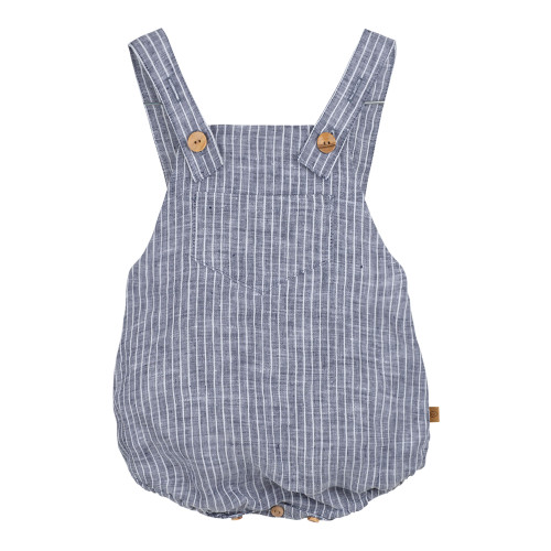 PurePure - Baby-Latzhose Leinen blau