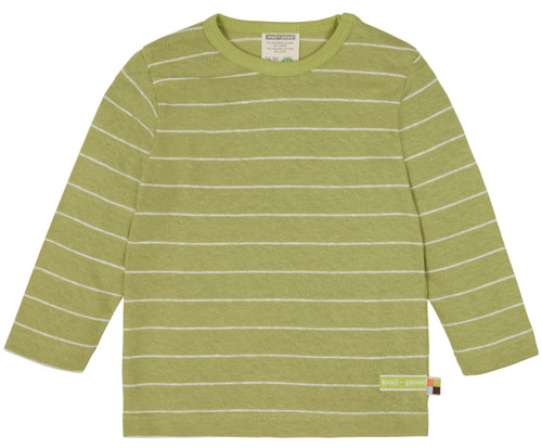 Loud+Proud - Shirt Streifen mit Leinen Avocado