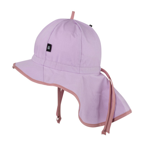 PurePure - Sommermütze mit Nackenschutz Grössenverstellbar Lavender