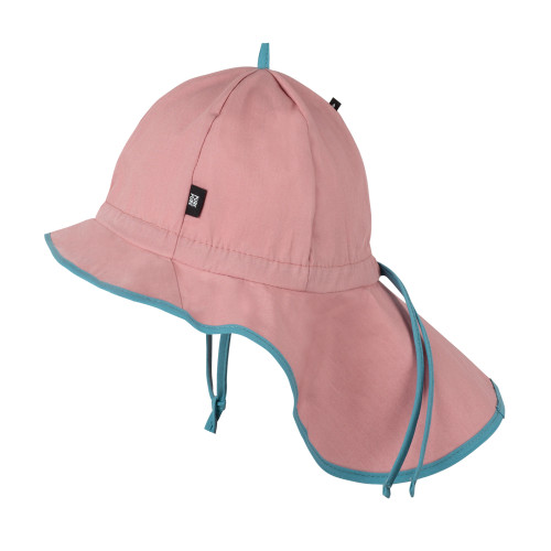 PurePure - Sommermütze mit Nackenschutz Grössenverstellbar Dusty Rose