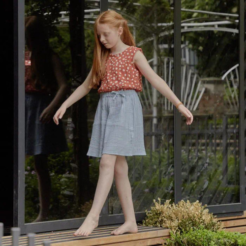 Sense Organics - Top Musselin Fari Rusty Red Punkte