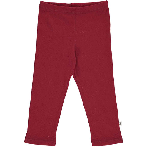 Müsli - 3/4 leggings Pointel Lochmuster Berry Red