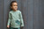 Enfant Terrible - Organic Longsleeve Shirt mit Dinoapplikation Pistachio