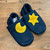 Organic Lederpuschen Mond & Stern Krabbelschuhe