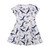 Walkiddy - Organic Kleid kurzarm Flared Dress Whales & Sea Turtles