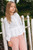 Hust&Claire - Organic Cullotte Jeans Jael Streifen Clay