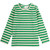 The New - Finn Longsleeve Rippe Streifen grün Natur