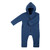 PurePure - Organic Wollfleece Overall mit Reißverschluss Dark Denim