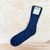 Hirsch Natur - Organic Stricksocken Wolle-Seide Schwarz