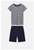 Hust&Claire - Bambus Set T-Shirt & Shorts Streifen marine-natur