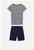 Hust&Claire - Bambus Set T-Shirt & Shorts Streifen marine-natur