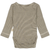 Petit Piao - Organic Langarm Wickelbody Modal feine Streifen Coffee Bean/Dark Off White
