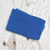 Lenya - Organic Strickdecke Merinowolle Jeansblau Melange