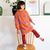 Lötiekids - Organic Long Sweatdress Flycing Birds Clay