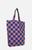 Kado Design - Tragetasche Baumwolle Schachbrett Litchi + Cobalt