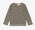 Petit Piao - Organic Longsleeve Merinowolle Streifen Coffee Bean/ Dark Off White