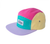 Lil´Boo - Organic Cap Color Block Purple/ Green/ Yellow