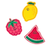 Lässig - Gewebte Textilsticker „Früchte“