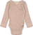 Petit Piao - Organic Wickelbody Modal feine Streifen Nostalgic Rose/ Dark off white
