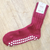 Hirsch Natur - OrganiC Wollstricksocke extra dick mit Stopper rot