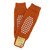 Krabbelschoner Hirsch Natur mit Stopper orange Mango meliert
