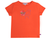 T-Shirt orange mit Vogel Stickerei