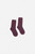 Socken Wolle-Bambus bordeaux Hust&Claire