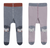 Strumpfhose Baumwolle grau und rosa mit Igel von Hust&Claire