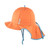 Flapper, Mütze mit. Nackenschutz orange