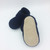 Wollwalk Hausschuhe mit Ledersohle navy