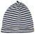 Beanie Leinen Streifen ultramarin Natur Loud+Proud