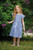 Kleid kurzarm Vichy Karo Loud+Proud ultramarin