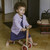 Neela Musselin Kleid navy