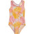 Badeanzug Batik gelb rosa