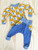 Kiezkinder Mitwachshose Pumphose Tobehose blau elefant mit Pulli Elefant