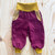 Kiezkinder Pumphose Musselin BOrdeaux gelb mit GLitzer