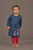 Sense Organics Kleid Sweatkleid marine LAI Navy mit Applikation