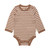 Celavi - Body Longsleeve Merinowolle Streifen Coca Mocha Melange