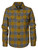 Petrol - Hemd Langarm Karo Dark Gold