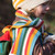 Little Green Radicals - Strickschal Rainbow Striped