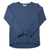 Joha - Shirt Langarm Rippe Wolle Blau melange