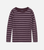 Hust&Claire - Shirt Wolle Streifen beere