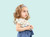 Walkiddy - Wild Flowers Musselinbluse Hanf mit Rock