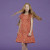 Sense Organics - Kleid Musselin Neela Rusty Red Punkte