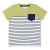 Sense Organics - Salvo T-Shirt Navy Stripes Kiwi