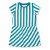 Sense Organics - Kleid Agona Slubjersey Streifen Petrol