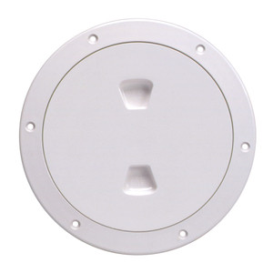 Beckson 6" Smooth Center Screw-Out Deck Plate - White [DP60-W]