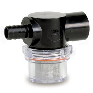 Shurflo by Pentair Twist-On Water Strainer - 1\/2" Barb Inlet - Clear Bowl [255-323]